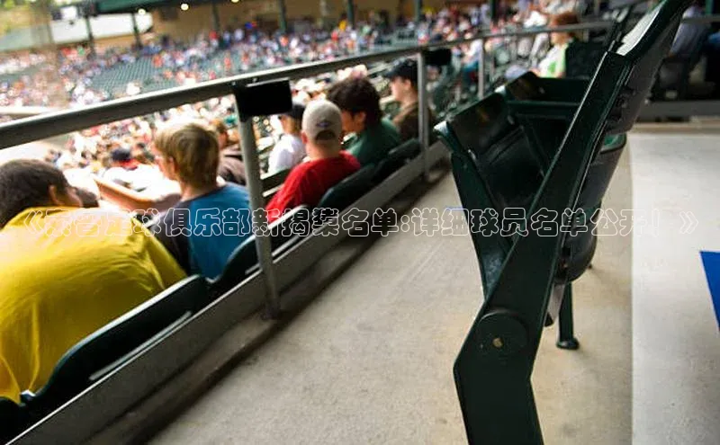 球盟会官网网页版观星盘《索普足球俱乐部新揭橥名单:详细球员名单公开！》