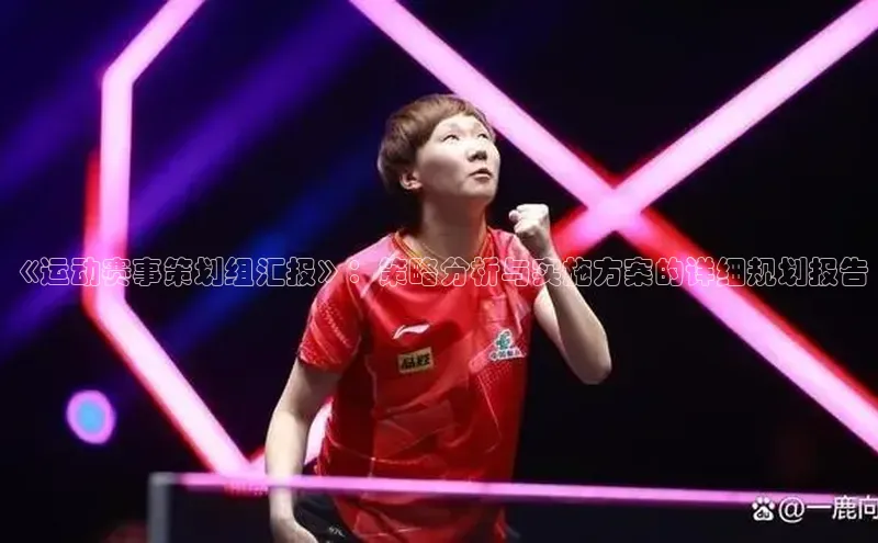 《运动赛事策划组汇报》：策略分析与实施方案的详细规划报告